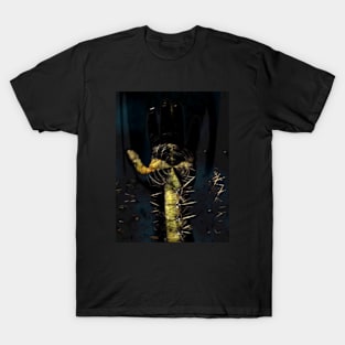 Digital collage and special processing. Hand full of spikes. Cursed. T-Shirt